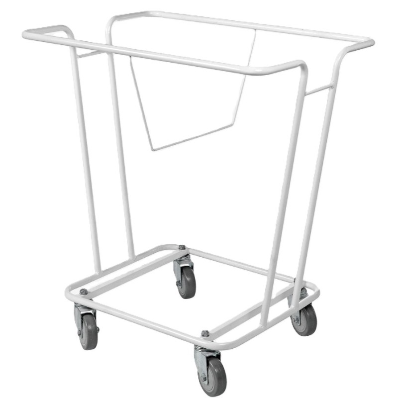 CHARIOT EN ACIER EPOXY POUR CORBEILLE A LINGE