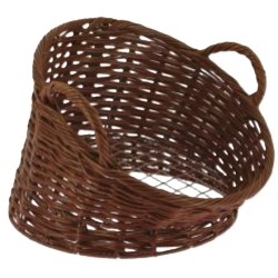 VANNERIE POLYPRO/INOX - VAGLIO + POIGNEE Ø310/220 mm - MARRON
