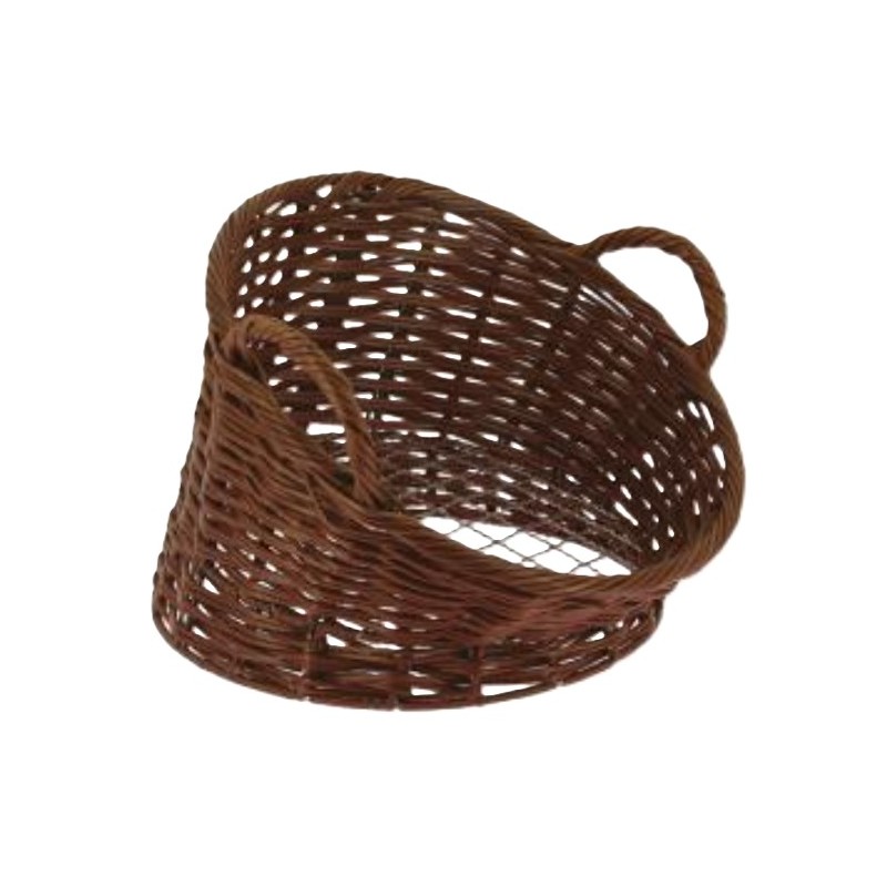 VANNERIE POLYPRO/INOX - VAGLIO + POIGNEE Ø310/220 mm - MARRON