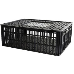 CAGE A VOLAILLES ECO-DURABLE 105 L - 2 PORTES - NOIRE