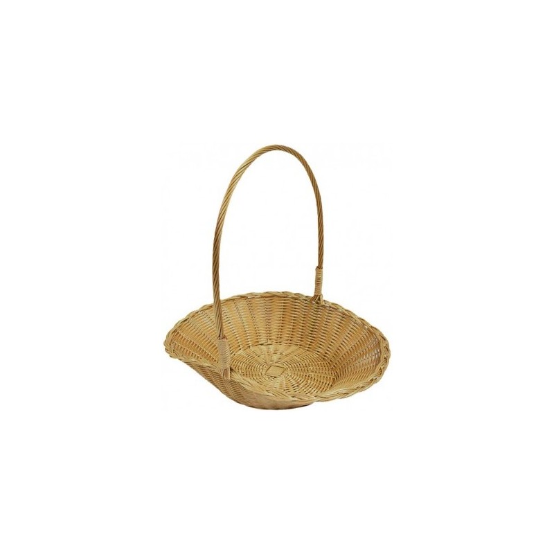 VANNERIE POLYPROPYLENE - CORBEILLE EVASEE+ANSE Ø410x305 mm - MIEL