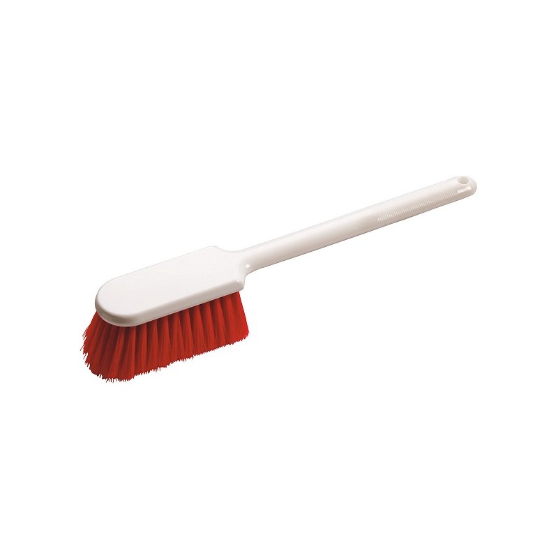 BROSSE A DORER - fibres rouges - manche polypro