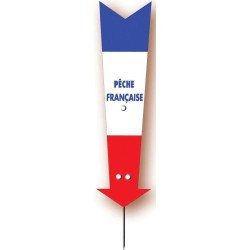 MAXI FLECHE "pêche française tricolore" 5x22 cm (lot de 10)