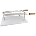 SERRE JAMBON INOX - SOCLE POLYETHYLENE MOUCHETE