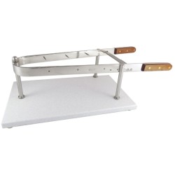 SERRE JAMBON INOX - SOCLE POLYETHYLENE MOUCHETE