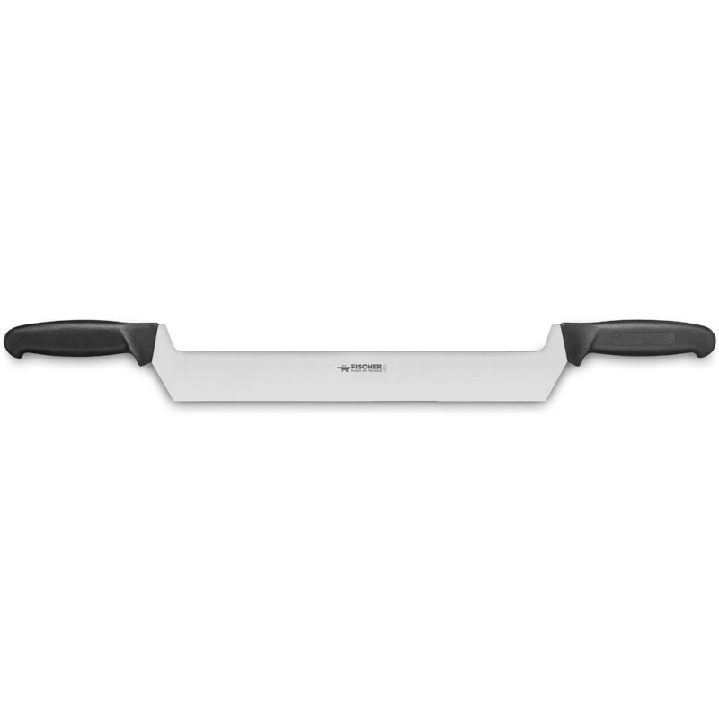 COUTEAU A FROMAGE 2 MANCHES NOIR - 330 - LAME DECALEE