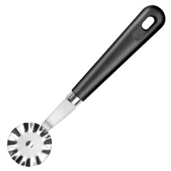 ROULETTE A PATE CANNELEE - Ø 37 mm - AVEC VIROLE INOX
