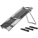 MANDOLINE INOX - avec poignée poussoir