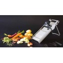 MANDOLINE INOX - avec poignée poussoir