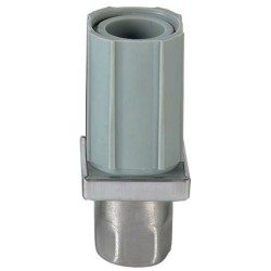 PIED PLASTIQUE EMBOUT INOX 35X35 REGLABLE