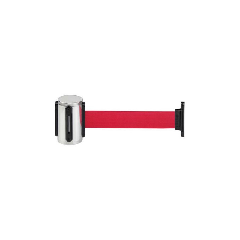 ENROULEUR GUIDAGE CHROME FIXATION MURALE LONGUEUR 2M