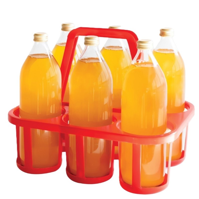 PANIER PORTE-BOUTEILLES 340X255X280 MM - ROUGE