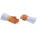 PAIRE DE GANTS DE DEFOURNEMENT CUIR TRAITE ANTI-CHALEUR 250°