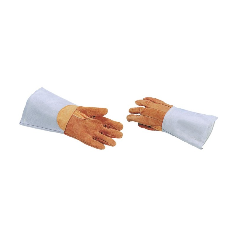 PAIRE DE GANTS DE DEFOURNEMENT CUIR TRAITE ANTI-CHALEUR 250°