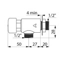 BOUTON POUSSOIR "TEMPOSTOP" - DELABIE - M1/2" pour lave mains