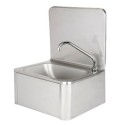 LAVE MAINS ADOSSE COMMANDE PAR PLAQUE POUSSOIR 400x340xht600 *