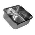 BAC INOX A SOUDER/ENCASTRER 500X500XP300 + BONDE SURVERSE