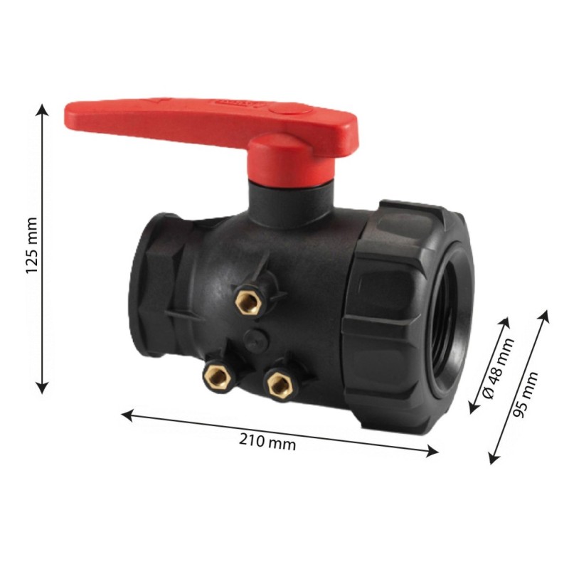 VANNE 70 L/min AVEC RACCORD POUR BACS GRANDS VOLUMES 310 L à 500 L