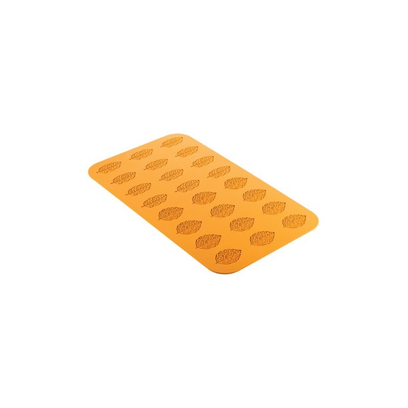 PLAQUE SILICONE 470X270 - 24 feuilles forêt (12 66x30 + 12 62x43 mm)