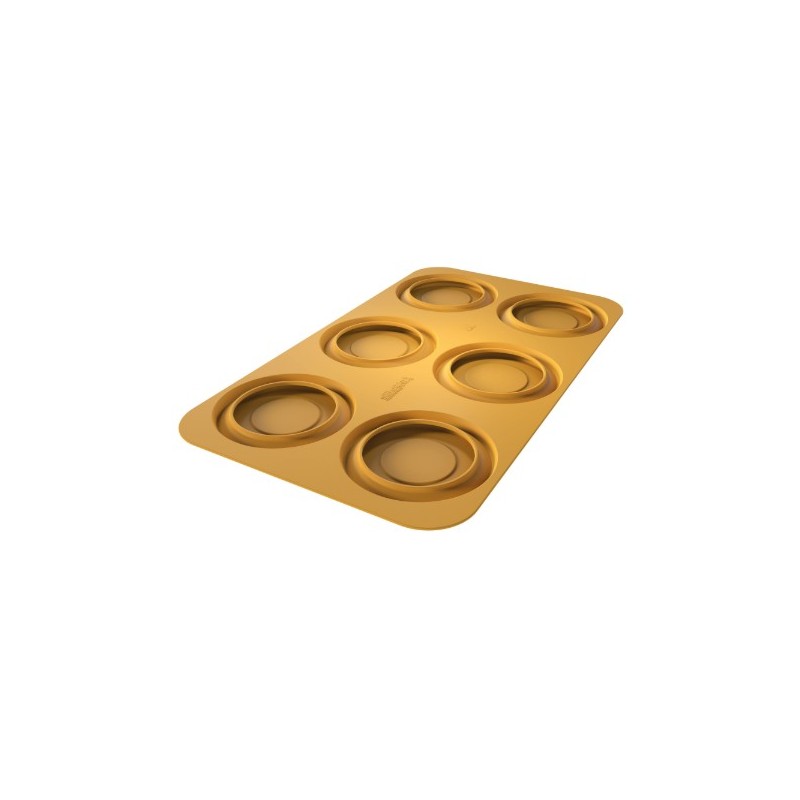 PLAQUE SILICONE 470X270 - 6 assiettes piatto Ø 115xht15 mm - 80ml