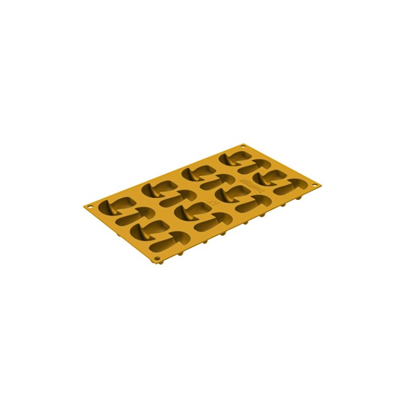 PLAQUE SILICONE 300X175 - 16 champignons  (8 59x36 + 8 53x46 mm)