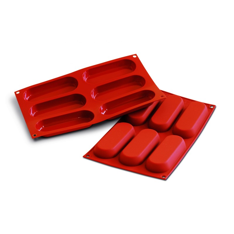 PLAQUE SILICONE 300X175 - 6 savoyards 130x50xht18.5 mm - 83ml