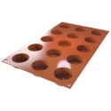 PLAQUE SILICONE 300X175 - 15 ronds mauresques Ø 40xht16 mm - 19ml