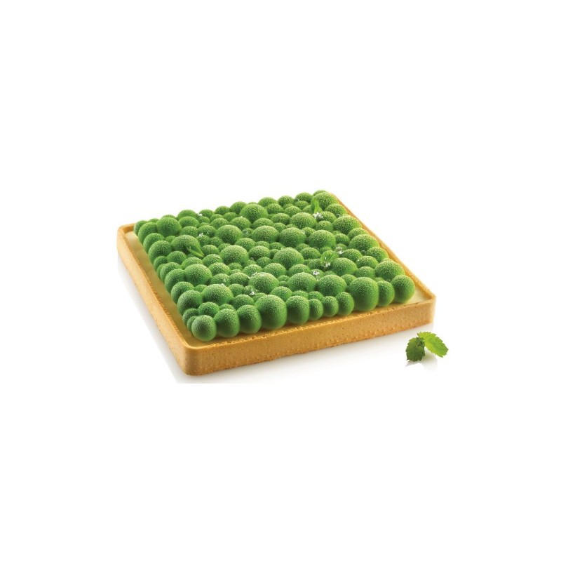 KIT MOULE SILICONE - 1 tarte carrée bubble 200x200xht20 mm