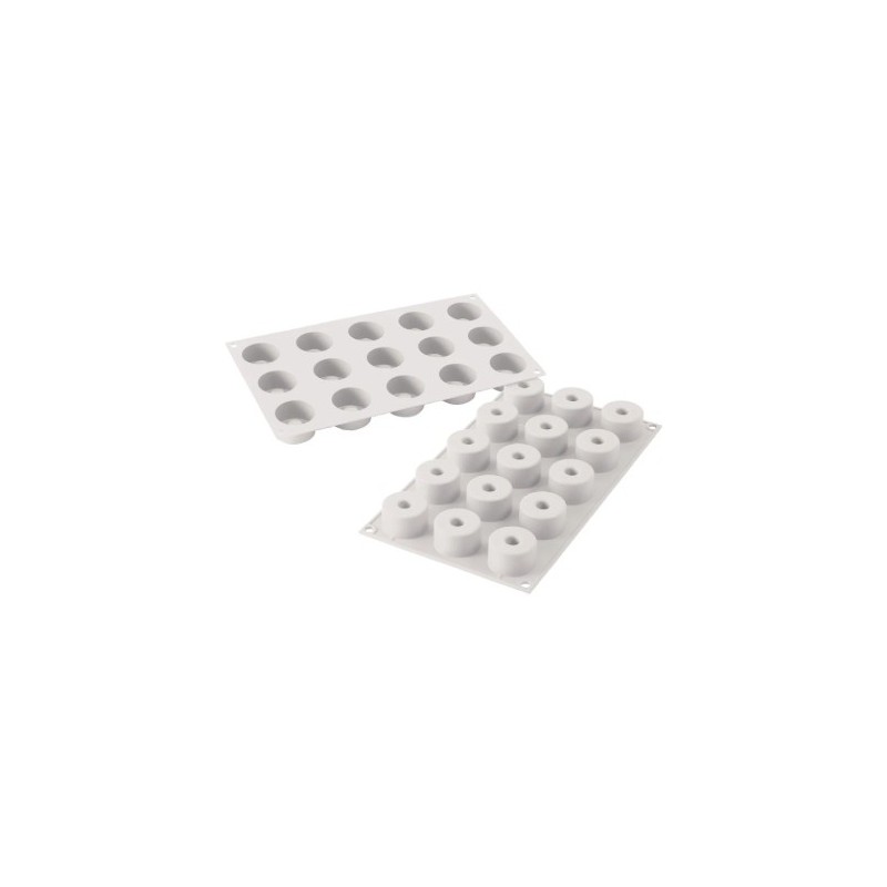 PLAQUE SILICONE 300X175 - 15 sushis rolls Ø 40xht25 mm - 29ml