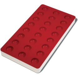 PLAQUE SILICONE 180X335 - Pâte de fruit demi sphère Ø 27xht13.5 - 7ml