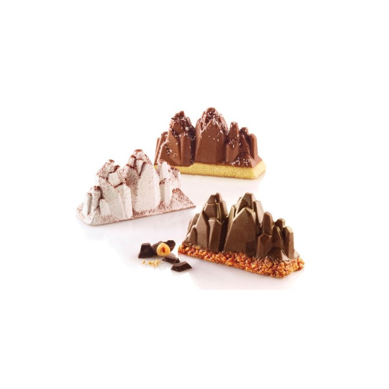 PLAQUE SILICONE 300X175 - 6 montagnes tre cime 120x45xht65 mm - 120ml