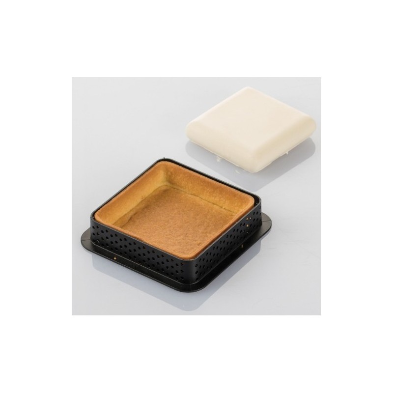 KIT PLAQUE SILICONE - 6 tartelettes carrées 80x80xht20 mm - 62ml