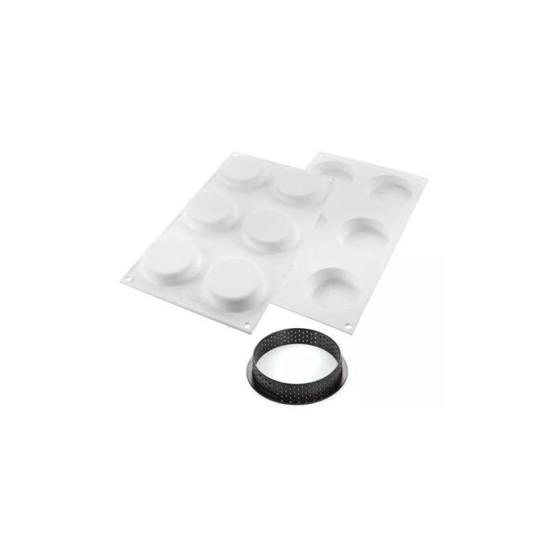 KIT PLAQUE SILICONE - 6 tartelettes klassik Ø 67xht15 mm - 52ml