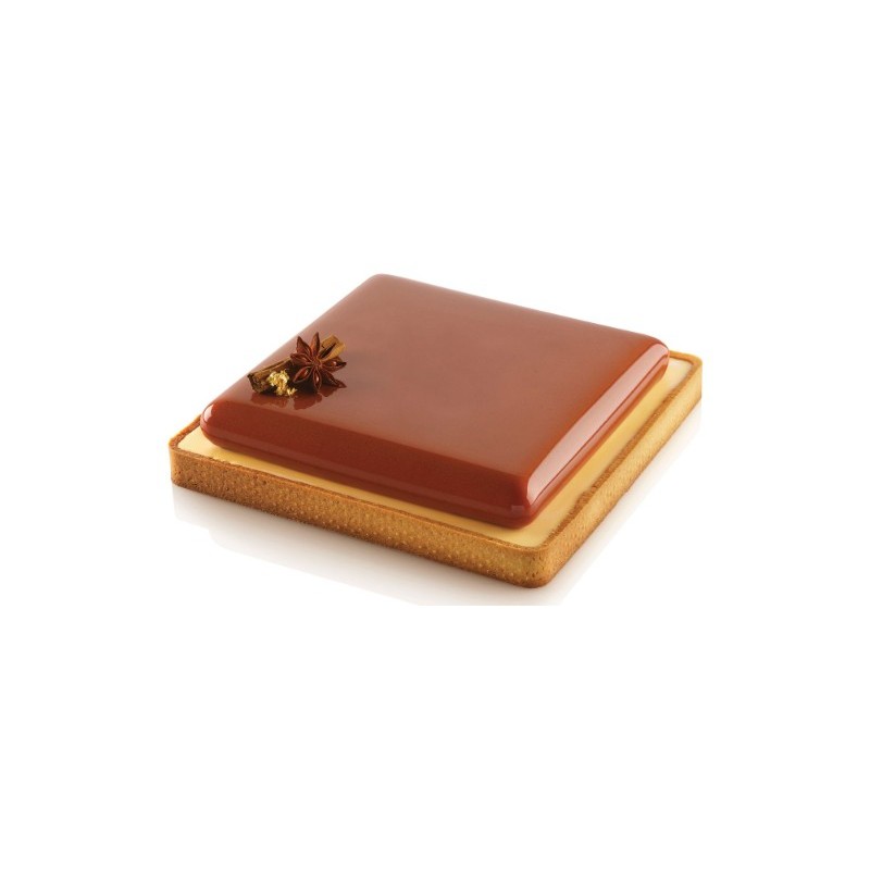 KIT MOULE SILICONE - 1 tarte carrée 200x200xht20 mm - 560ml