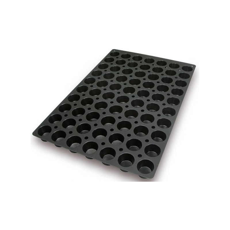 PLAQUE SILICONE 600X400 - 70 mini muffins Ø 45xht30 mm - 40ml