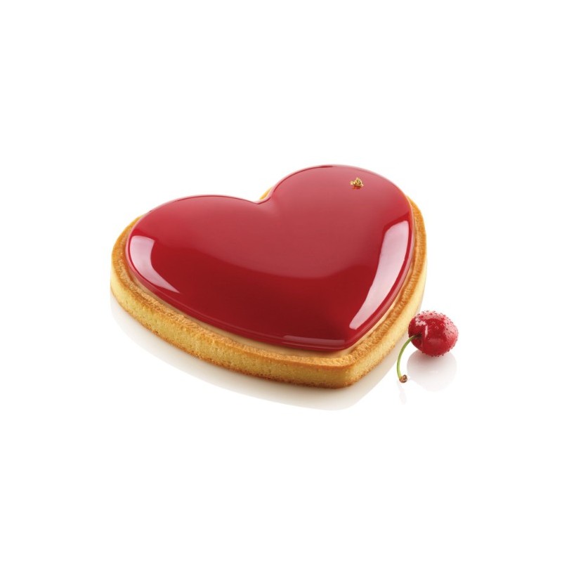 KIT MOULE SILICONE - 1 tarte cœur 205x190xht20 mm - 460ml