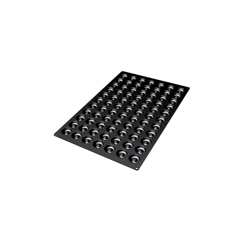 PLAQUE SILICONE 600X400 - 77 mini savarins Ø 41xht12 mm - 12ml