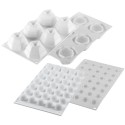 KIT PLAQUE SILICONE 300X175 - 6 cosmos Ø 65xht60 mm - 105ml