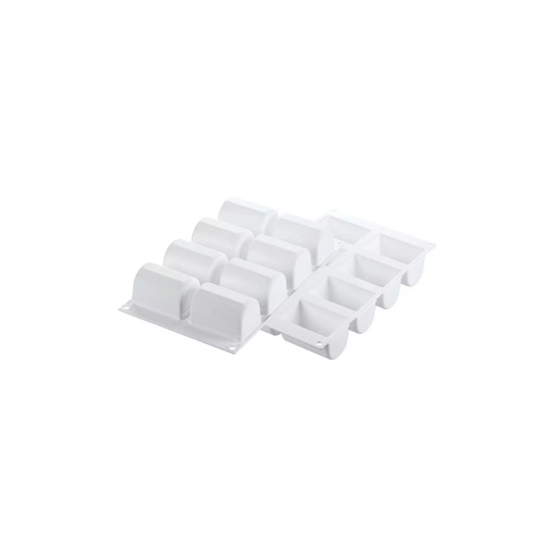 PLAQUE SILICONE 300X175 - 8 buchettes 75x50xht46 mm - 140ml