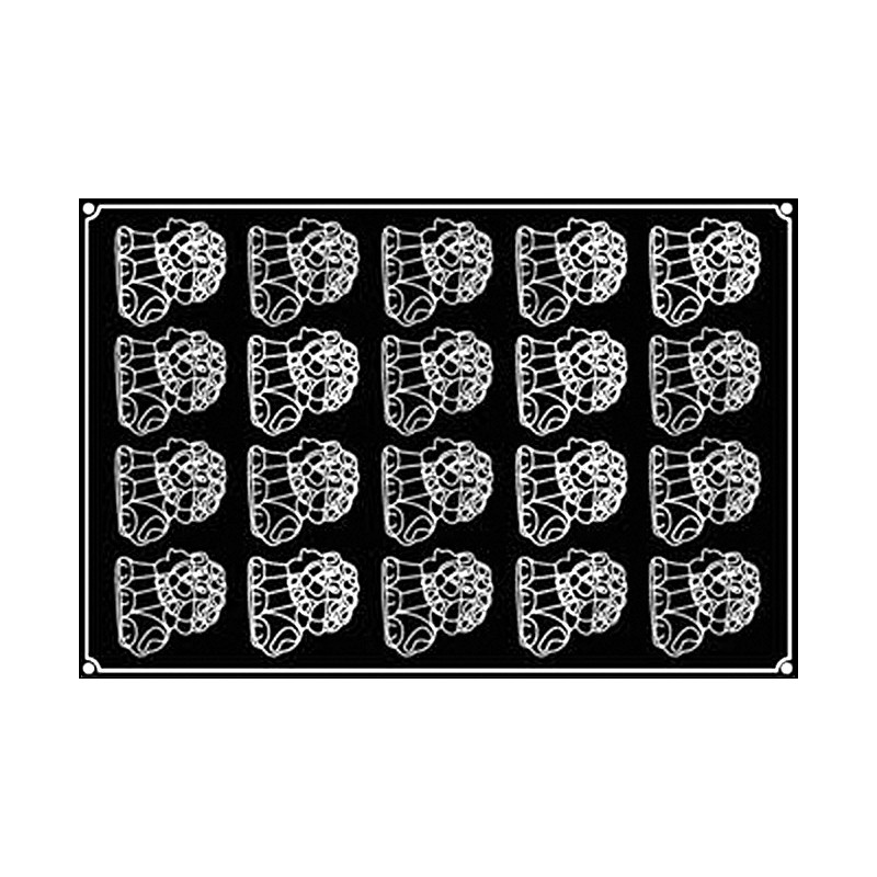 PLAQUE SILICONE 600X400 - 20 lions 90x87xht20 mm - 90ml