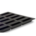 PLAQUE SILICONE 600X400 - 20 bandes inclinées 120x30xht35 mm - 110ml
