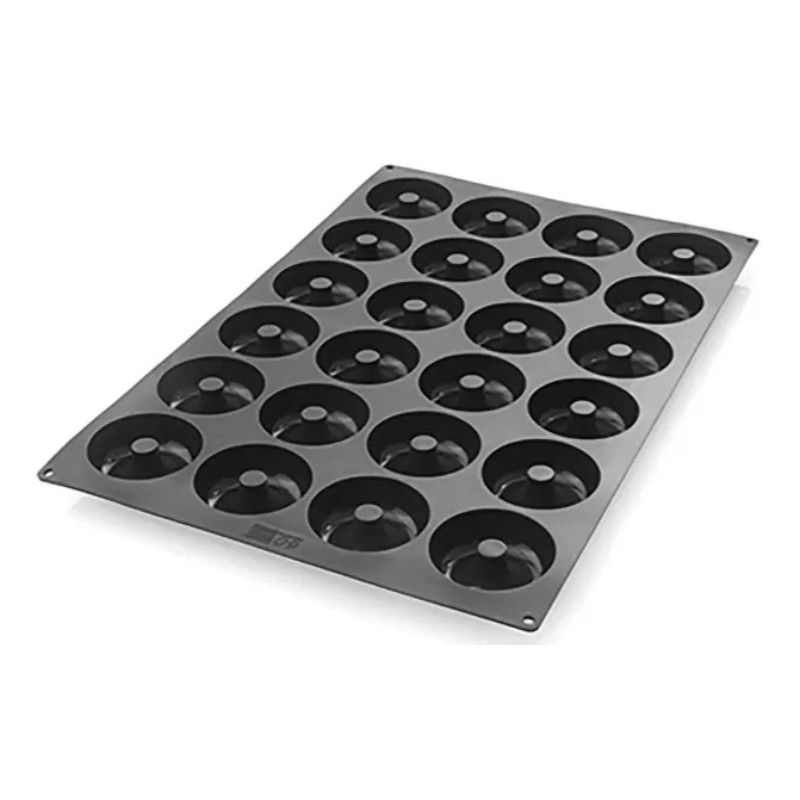 PLAQUE SILICONE 600X400 - 24 donuts Ø 85xht29 mm - 133ml
