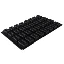 PLAQUE SILICONE 600X400 - 32 savarins rectangles 78x51xht28 mm - 90ml