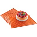 PLAQUE RELIEF SILICONE 560X390 - Motif fleurs 30 mm