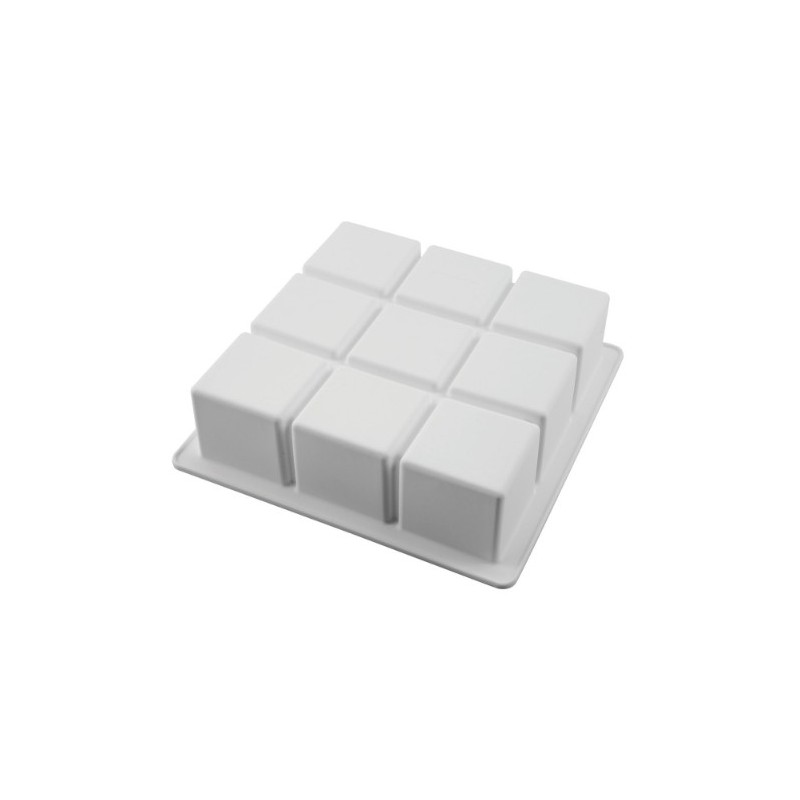 MOULE SILICONE - 1 carré cubik 172x172xht50 mm - 1.4L