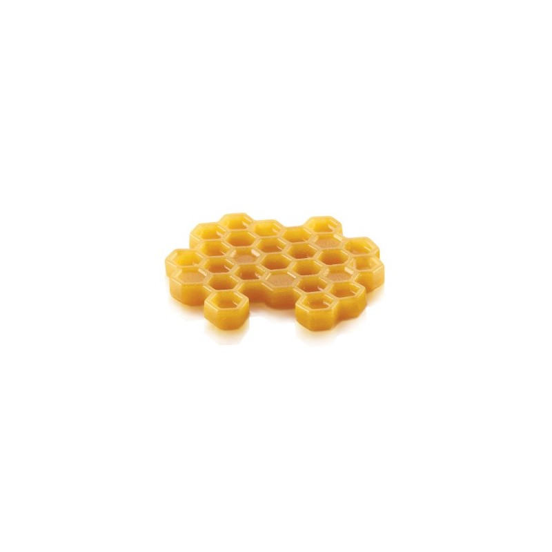PLAQUE SILICONE 300X175 - 6 décors miel Ø 75xht8 mm - 18ml