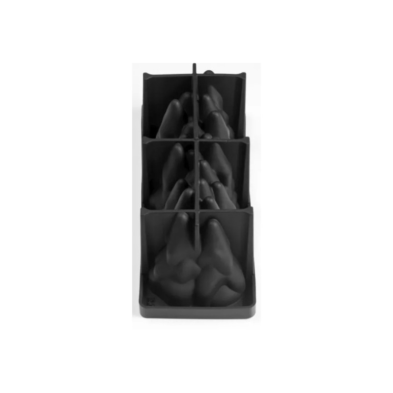 MOULE SILICONE BUCHE - Décor arbres enneigés 250x90xht95 mm - 1100ml