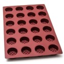 PLAQUE SILICONE 600X400 - 24 cylindres matelassé Ø 70xht40 - 120ml