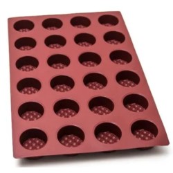 PLAQUE SILICONE 600X400 - 24 cylindres matelassé Ø 70xht40 - 120ml