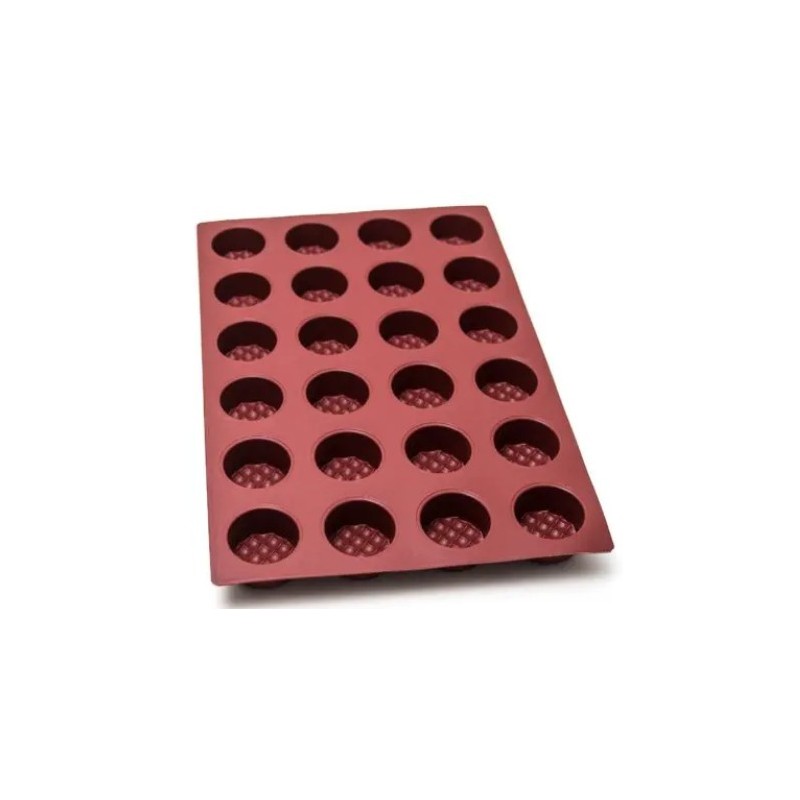 PLAQUE SILICONE 600X400 - 24 cylindres matelassé Ø 70xht40 - 120ml
